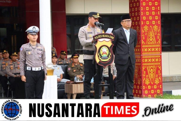 Apel Gelar Pasukan Operasi Lilin 2025 Digelar, Polres Muara Enim Siap Amankan Nataru 14 Hari Penuh