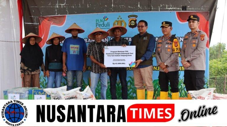 PLN Nusantara Power Unit Pembangkit Bukit Asam Salurkan Bantuan Alsintan untuk Petani