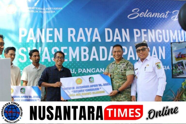 Dandim 0825/Banyuwangi Laksanakan Vicon Panen Raya Bersama Presiden, Dari Cluring Menggema Kabar Swasembada Pangan Nasional