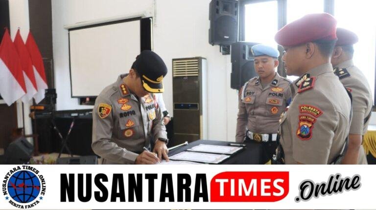 Berlangsung Khidmat, Kapolresta Banyuwangi Pimpin Sertijab Kasat dan Kapolsek Jajaran