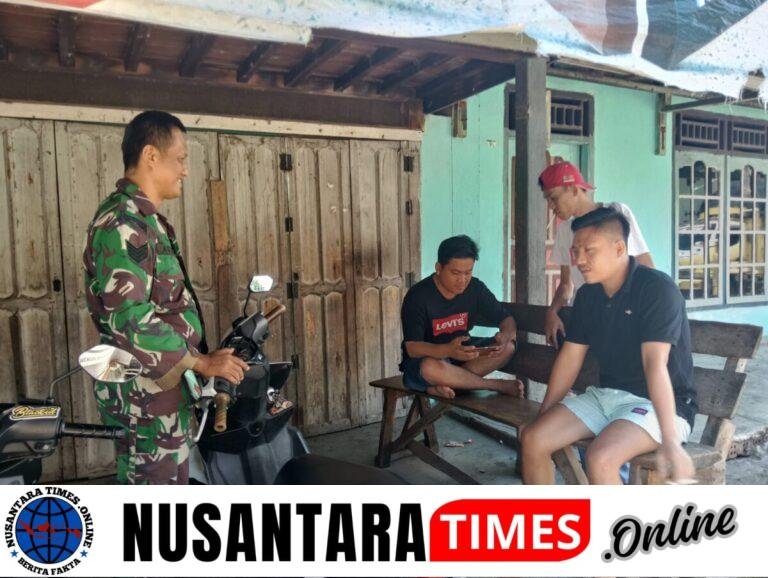 Eratkan Komsos,Serma Andi Putra Babinsa 404-05/TE Rangkul Pemuda Agar Jauhi Narkoba