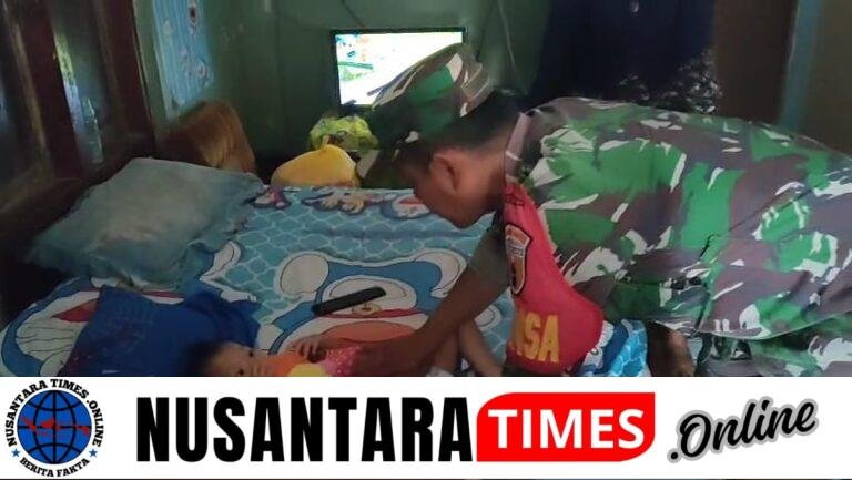 Peduli Kesehatan Anak, Babinsa Mangir Dampingi Penyaluran Bantuan Balita di Dusun Krajan