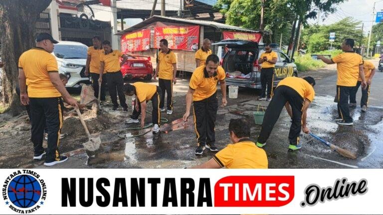 Operasi Keselamatan Semeru 2026 Polresta Sidoarjo Tambal Jalan Berlubang
