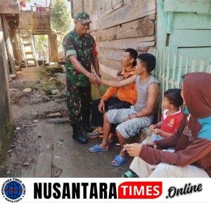 Babinsa Koramil 404-05/TE Komsos dan Ingatkan Warga tentang Keamanan dan Kebersihan Lingkungan