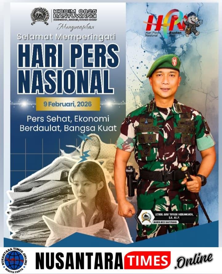 Dandim 0825/Banyuwangi Letkol (Arm) Triyadi Indrawijaya Ucapkan Selamat Hari Pers Nasional 2026, Tegaskan Peran Strategis Pers bagi Bangsa