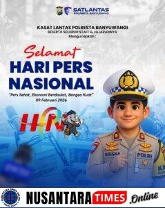 Kasatlantas Polresta Banyuwangi AKP I Gusti Bagus Krisna Fuady Beserta Jajaran Ucapkan Selamat Hari Pers Nasional 2026