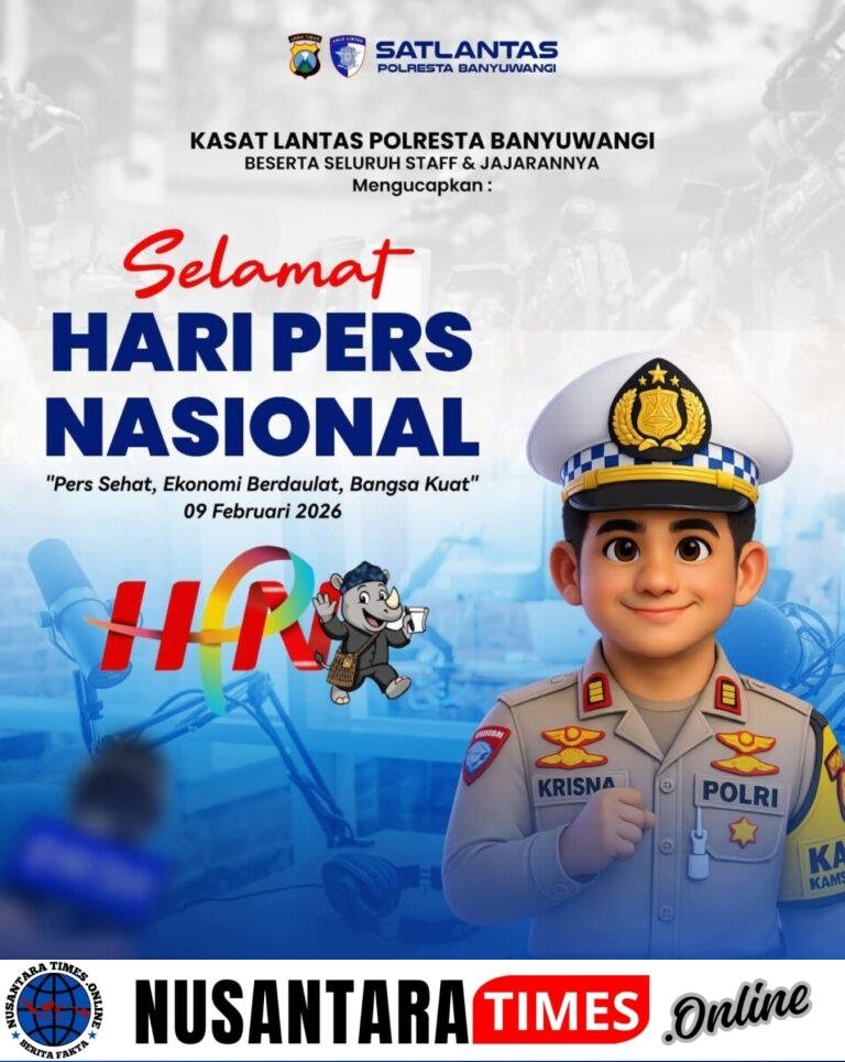 Kasatlantas Polresta Banyuwangi AKP I Gusti Bagus Krisna Fuady Beserta Jajaran Ucapkan Selamat Hari Pers Nasional 2026