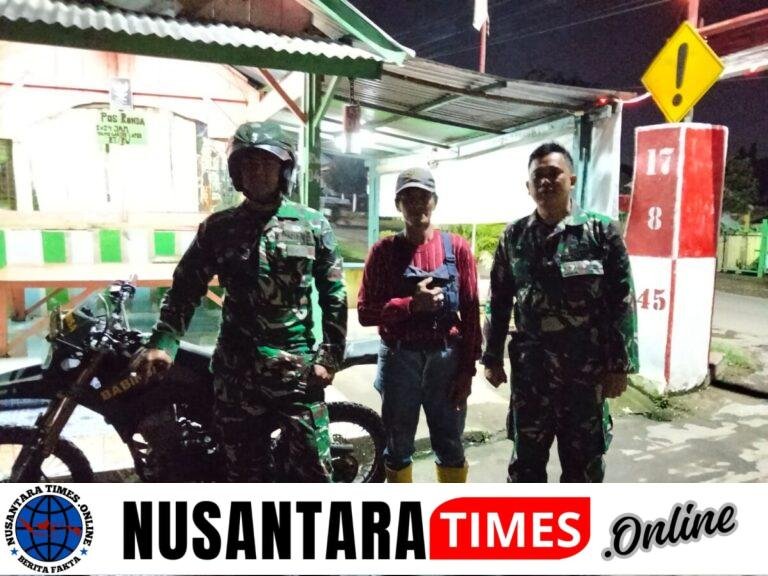 Babinsa Koramil 404-05/TE Patroli Malam Guna Mewujudkan wilayah Yang Aman Dan Kondusif