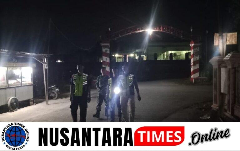 Galakan Siskamling Anggota Koramil 404-05/TE laksanakan Patroli Bersama