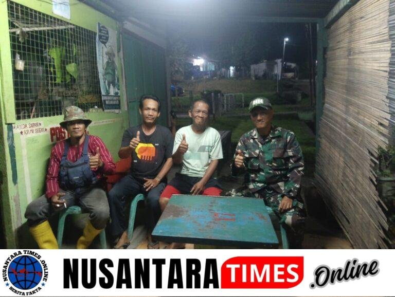 Babinsa Koramil 404-05/TE Patroli Malam Guna Mewujudkan wilayah Yang Aman Dan Kondusif