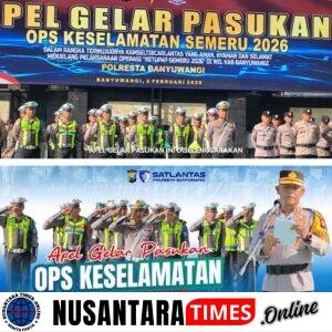 Satlantas Polresta Banyuwangi Gelar Apel Pasukan Operasi Keselamatan Semeru 2026, Siap Wujudkan Tertib Berlalu Lintas