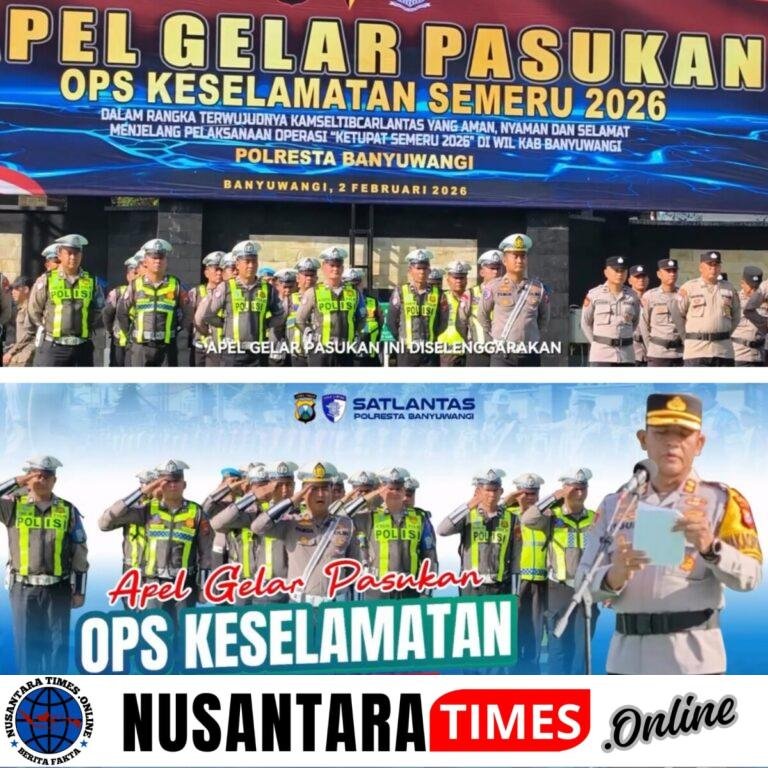 Satlantas Polresta Banyuwangi Gelar Apel Pasukan Operasi Keselamatan Semeru 2026, Siap Wujudkan Tertib Berlalu Lintas