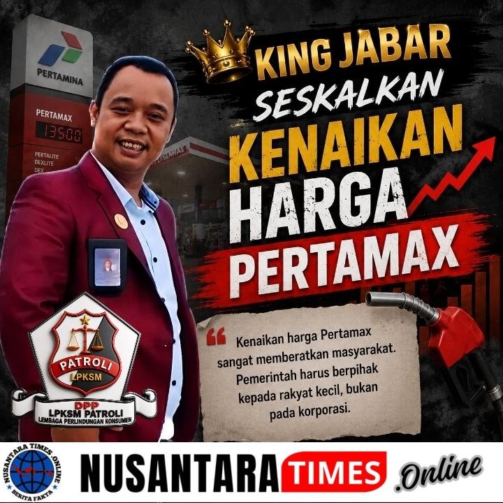 KING JABAR Sesalkan Kenaikan Harga Pertamax, Nilai Berpotensi Picu Lonjakan Harga Sembako dan Bebani Masyarakat